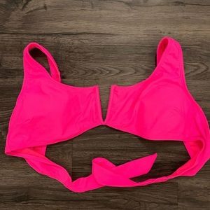 hot pink bikini top